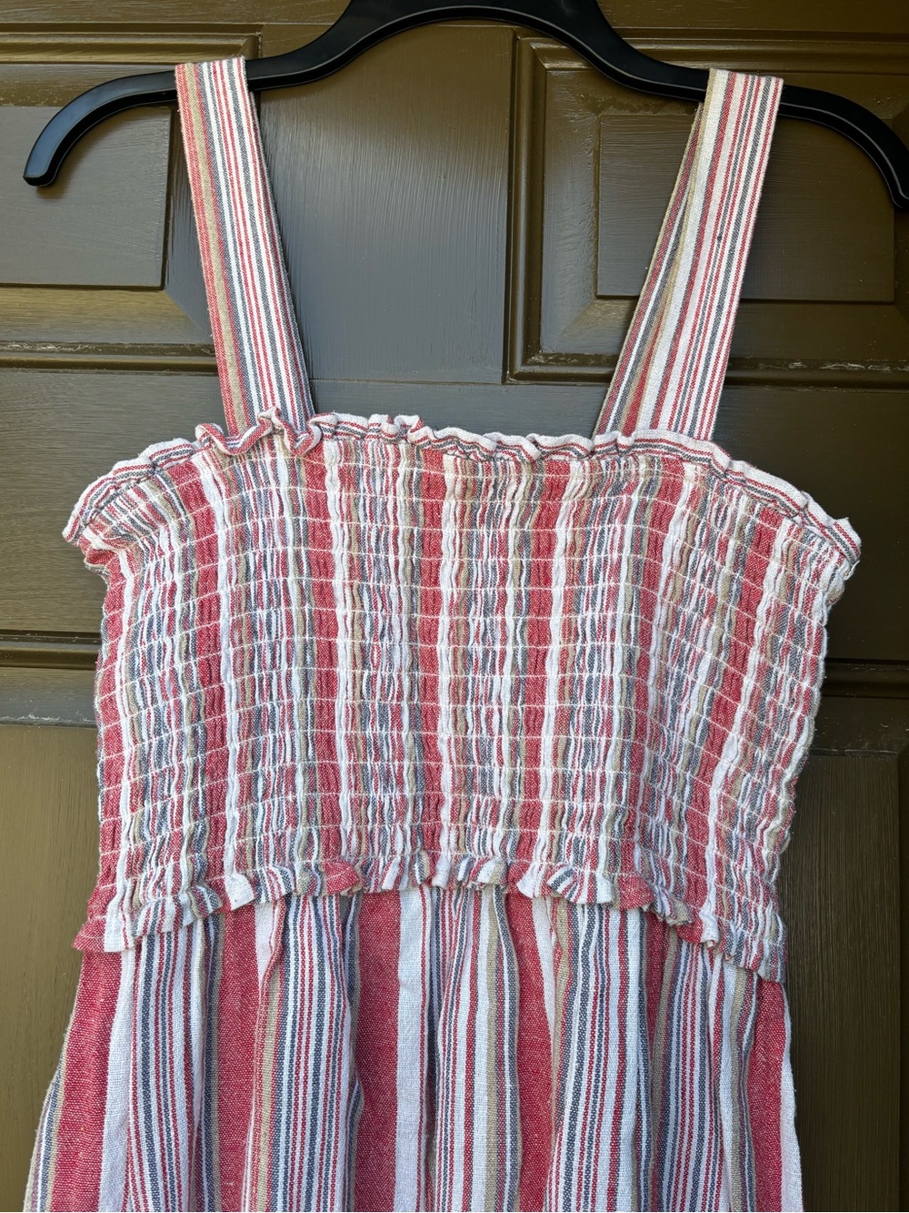 Knox Rose Striped Maxi Dress with Smocked Bodice - Picture 4 of 5